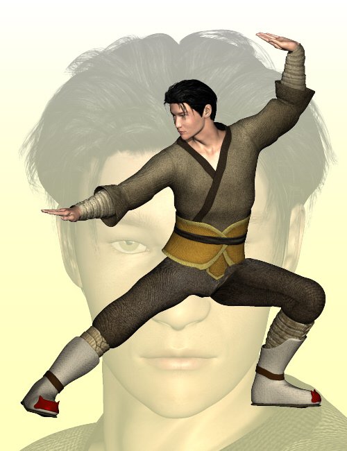 Kung Fu Action Poses for Genesis 3 and 8 | Daz 3D