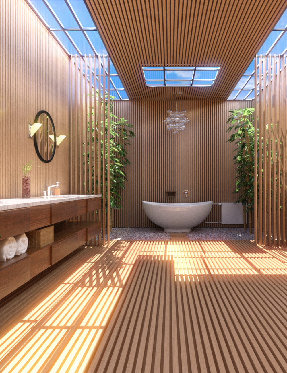 Fancy Japanese Bath by: Illumination, 3D Models by Daz 3D