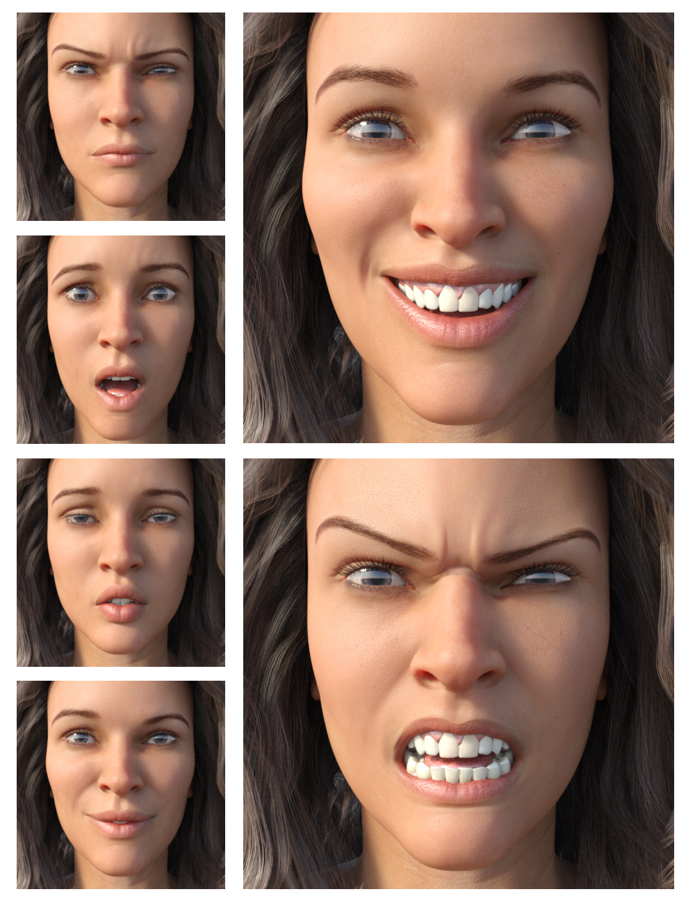 ACTION STAR Expressions for Gia 8 by: Sharktooth, 3D Models by Daz 3D
