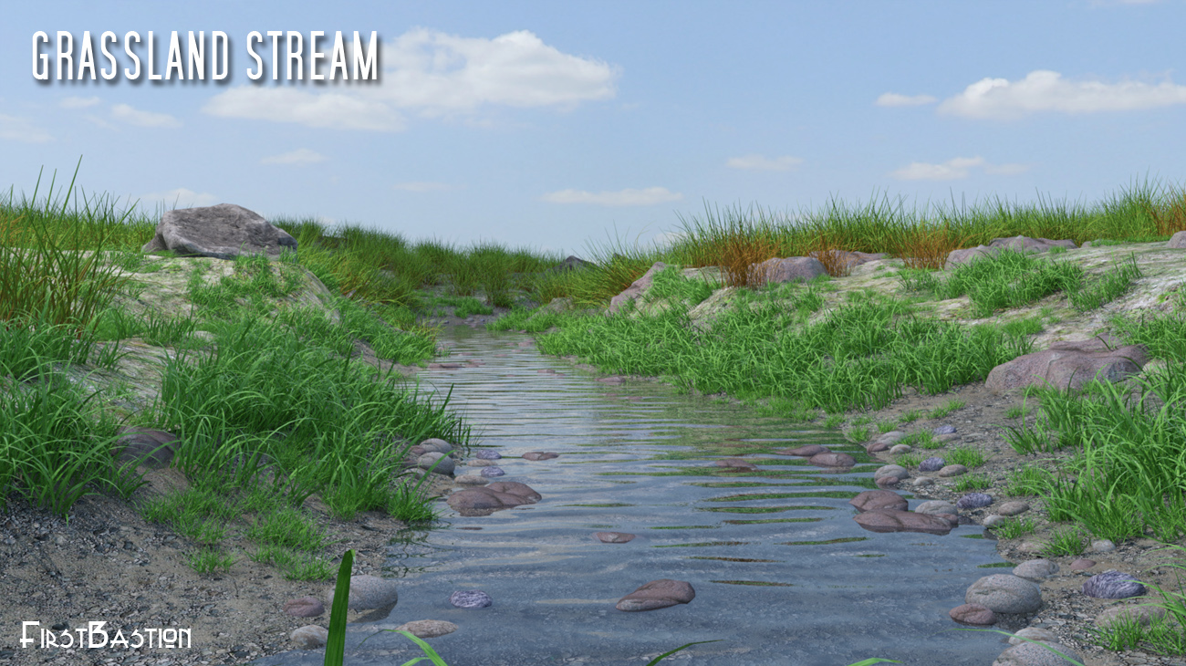 1stB Grassland Stream by: FirstBastion, 3D Models by Daz 3D