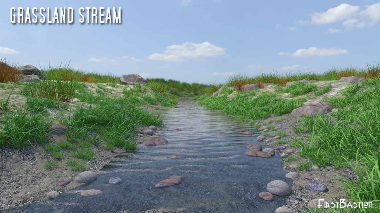 1stB Grassland Stream by: FirstBastion, 3D Models by Daz 3D