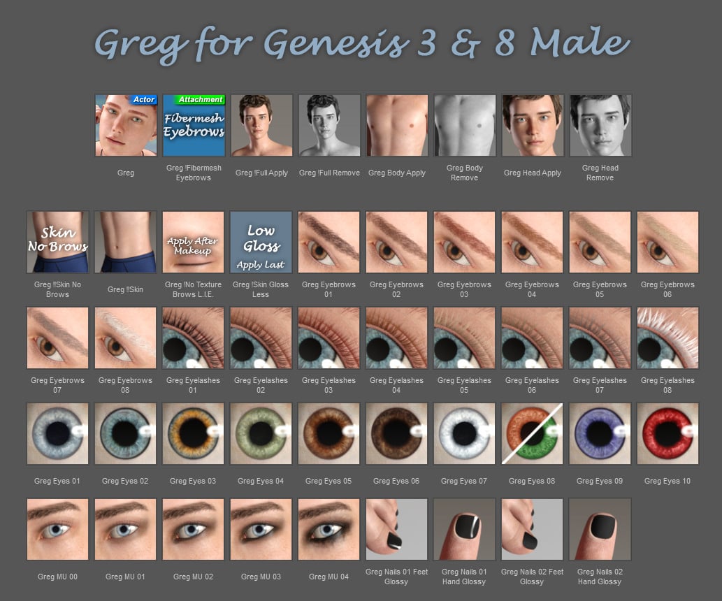 Greg for Genesis 3 & 8 Male by: Cherubit, 3D Models by Daz 3D