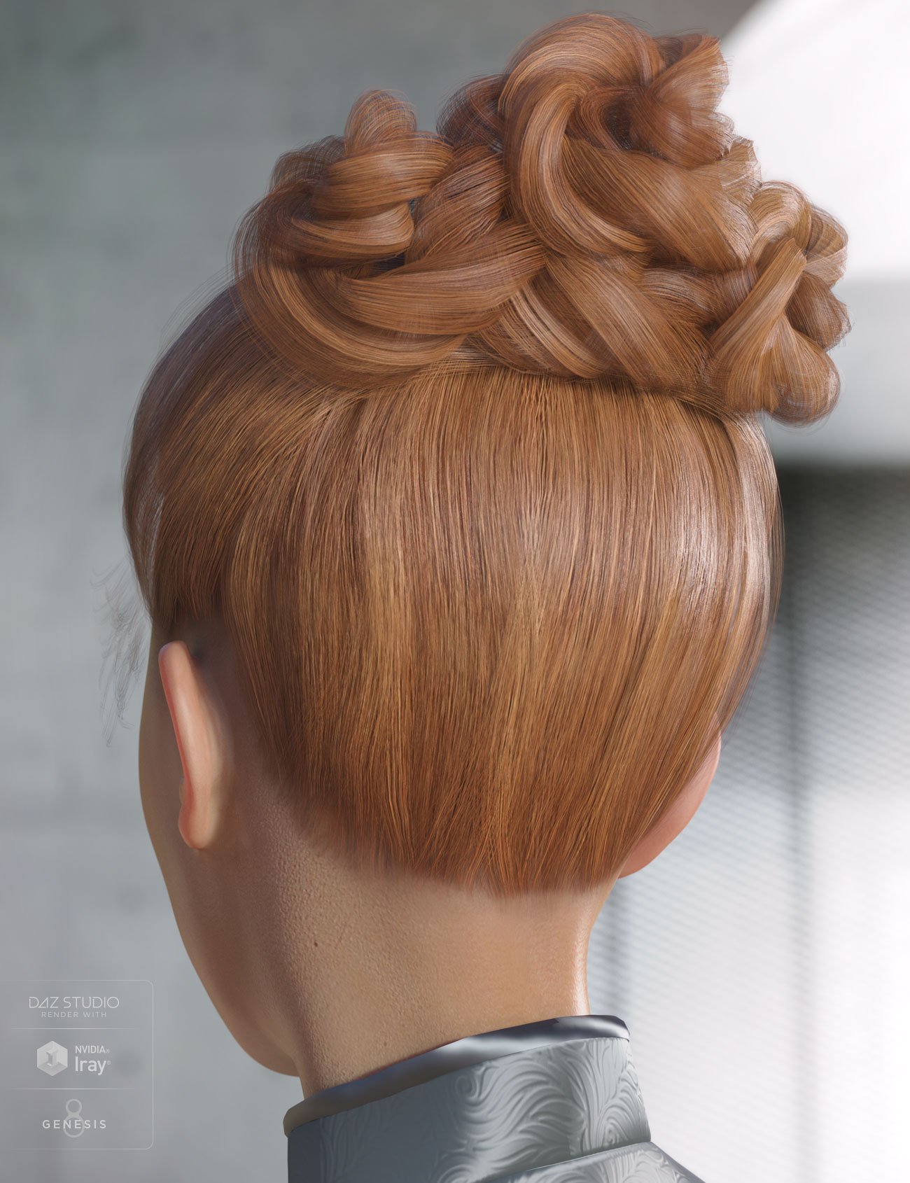 Helena Hair for Genesis 3 & 8 Female(s) by: AprilYSH, 3D Models by Daz 3D