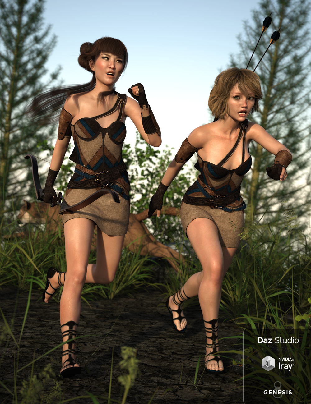Toxophilite Outfit for Genesis 8 Female(s) by: Barbara BrundonDirtyFairyUmblefugly, 3D Models by Daz 3D