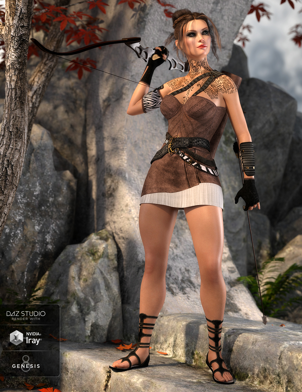 Toxophilite Outfit Textures by: DirtyFairy, 3D Models by Daz 3D