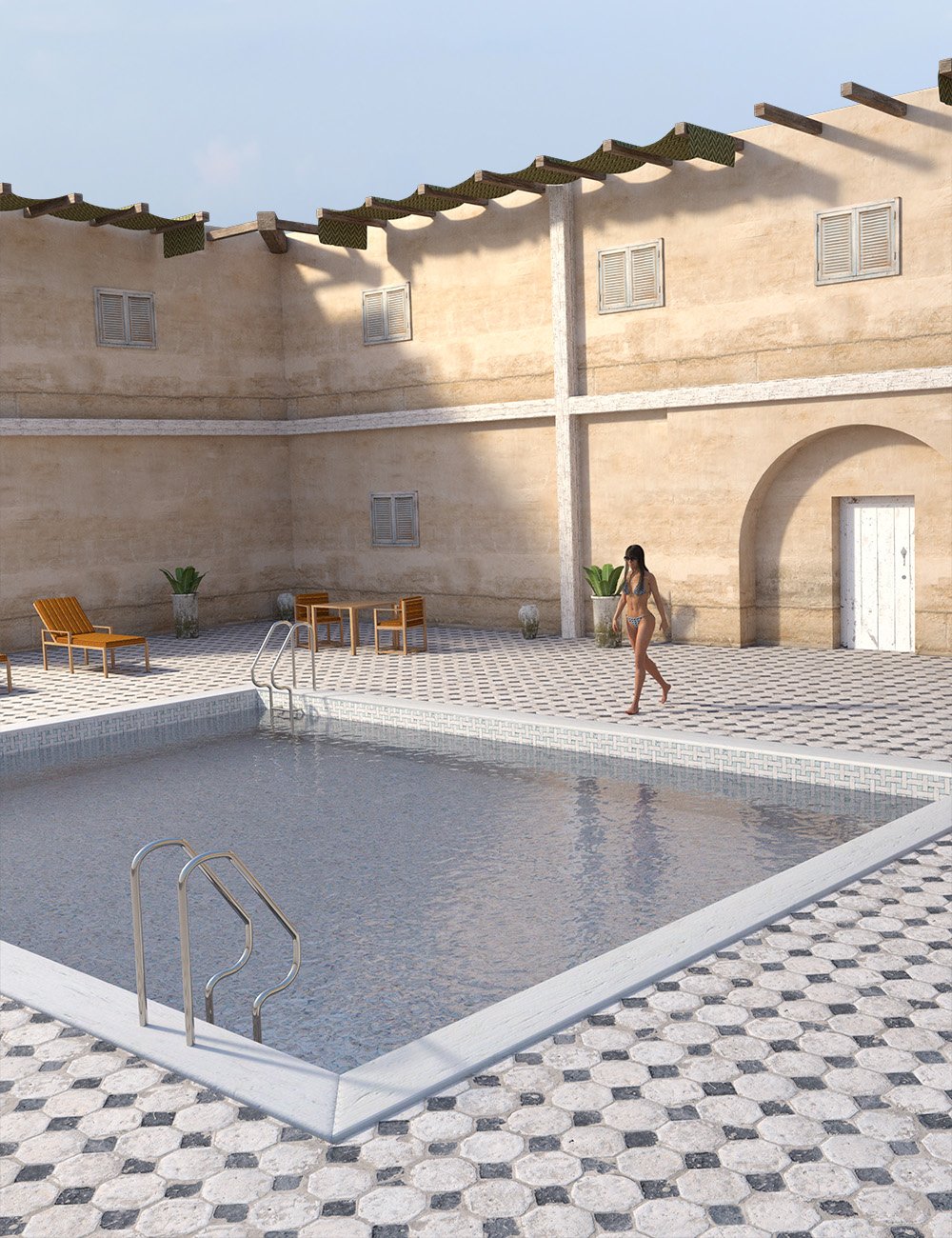 Mediterranean Pool by: , 3D Models by Daz 3D