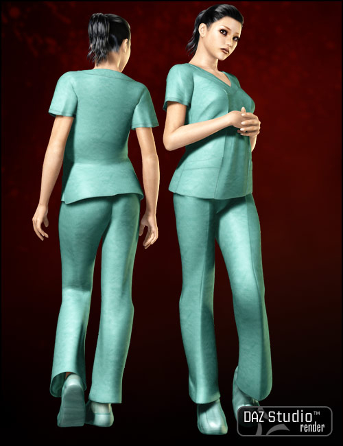 Scrubs Outfit by: MadaSarsa, 3D Models by Daz 3D