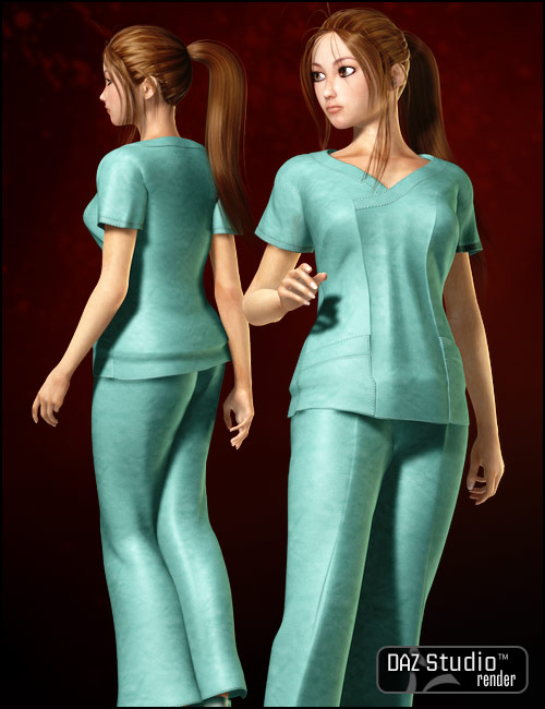 Scrubs Outfit Scrubs Outfit by: MadaSarsa, 3D Models by Daz 3D
