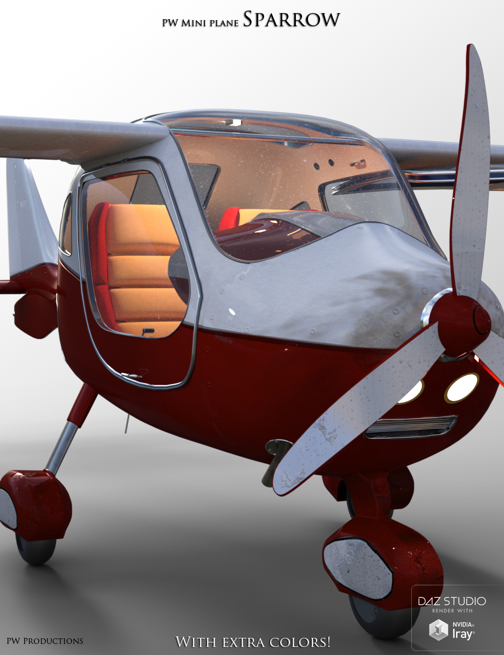 PW Mini Plane Sparrow by: PW Productions, 3D Models by Daz 3D