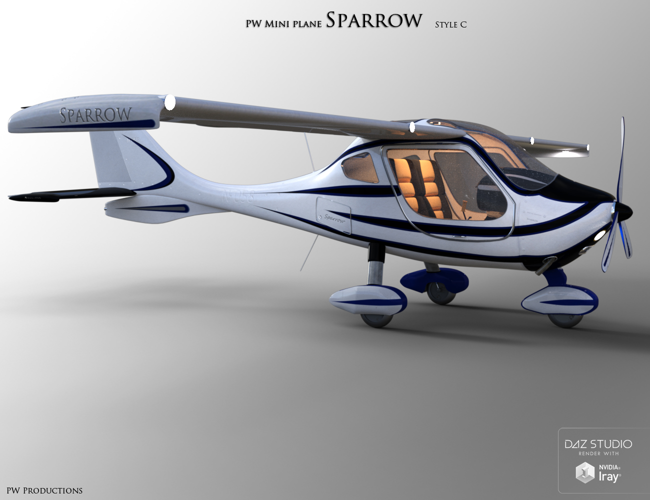 PW Mini Plane Sparrow | Daz 3D