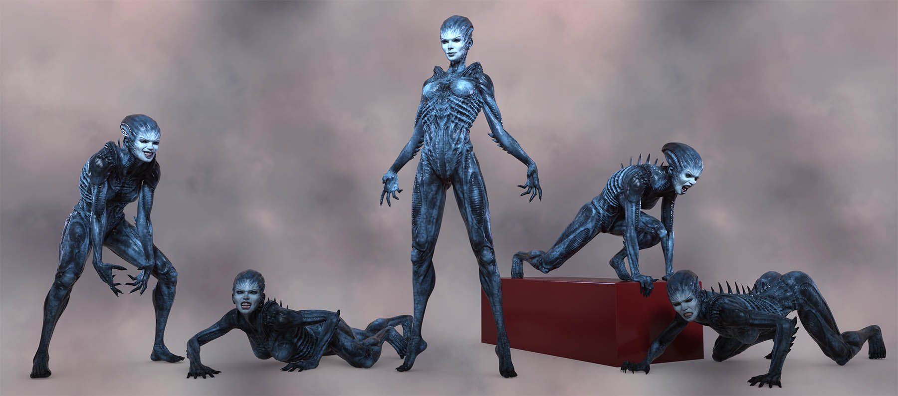 Alien Poses and Expressions Genesis 8 Female(s) by: Capsces Digital Ink, 3D Models by Daz 3D
