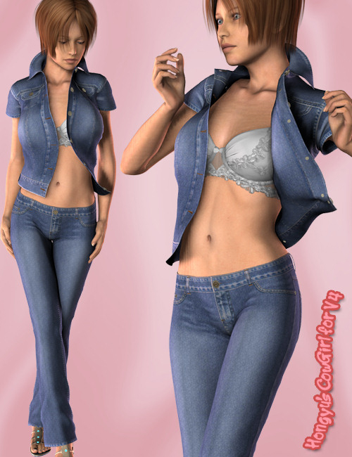 Cowgirl Outfit For V4 Daz 3d 9288