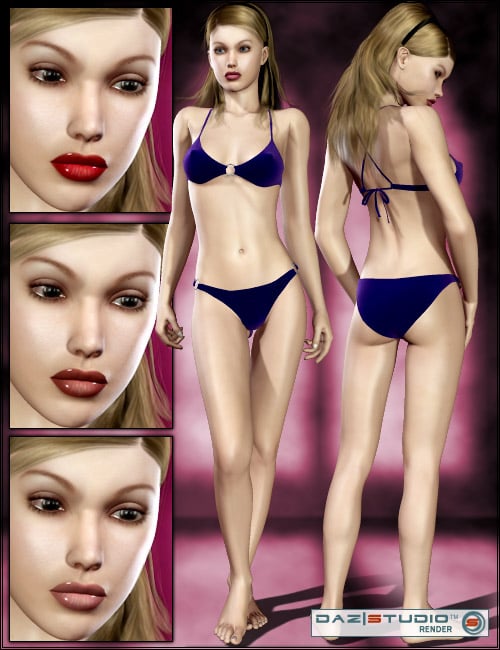 Morgan for V4 by: mutedbanshee, 3D Models by Daz 3D