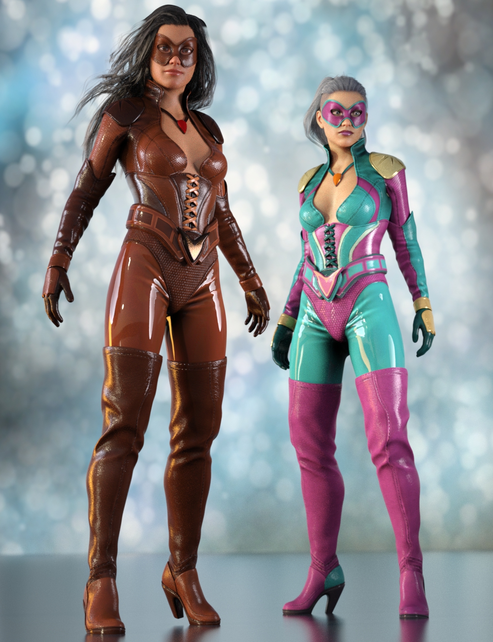 Superhero Sci-fi Suit for Genesis 8 Female(s) by: Yura, 3D Models by Daz 3D