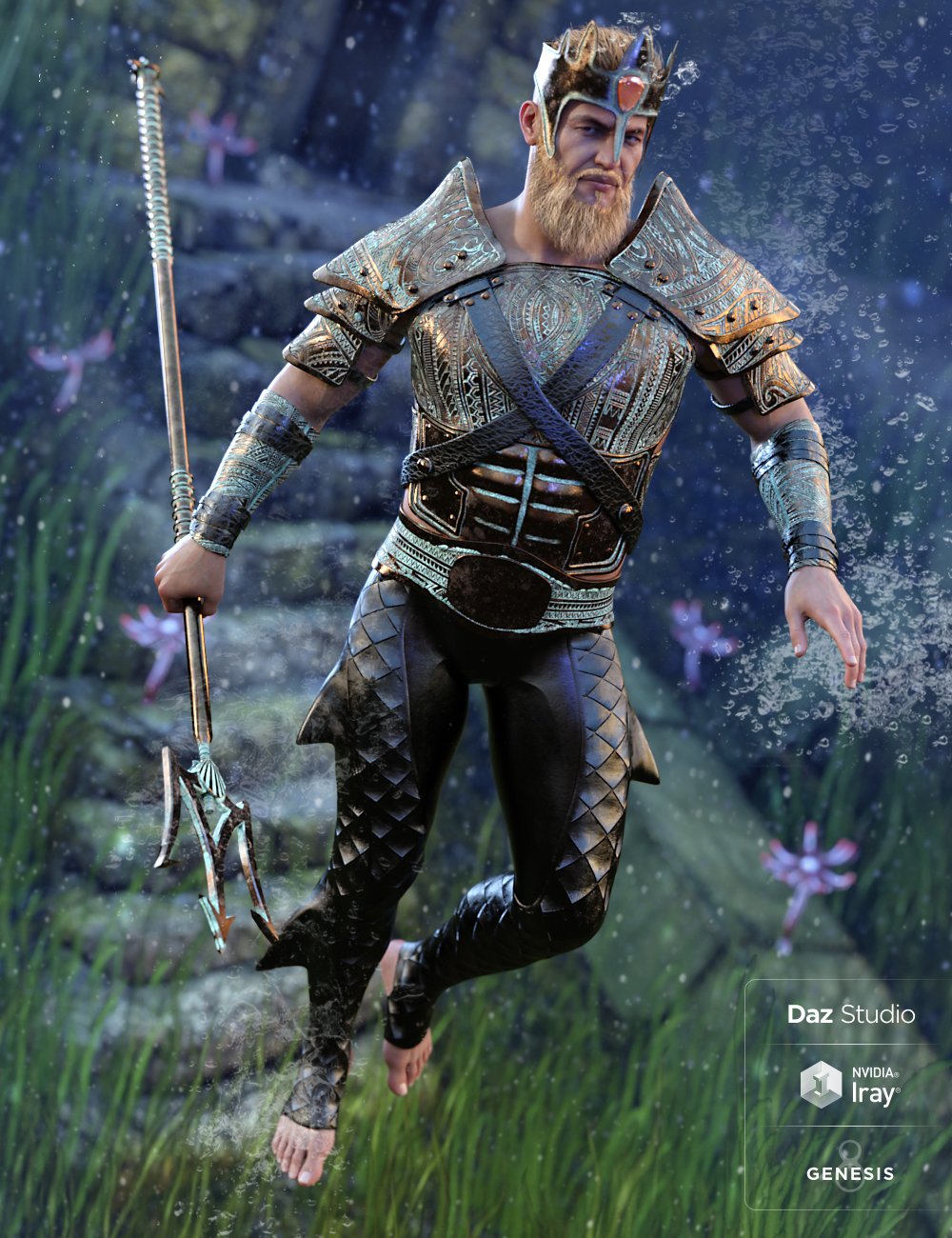 Poseidon Outfit for Genesis 8 Male(s)