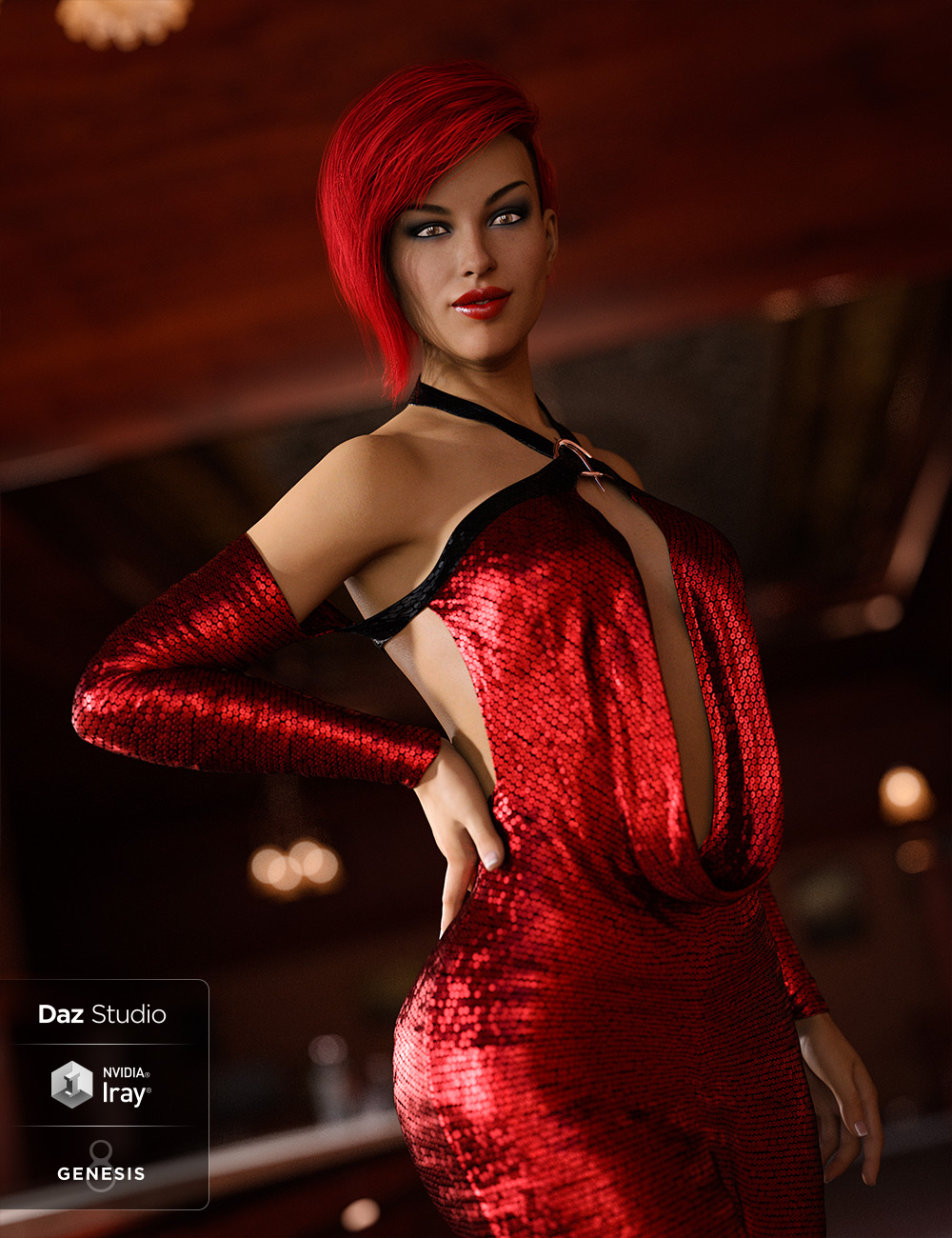 Slinky Dress for Genesis 8 Female(s) by: PoisenedLilySixus1 Media, 3D Models by Daz 3D