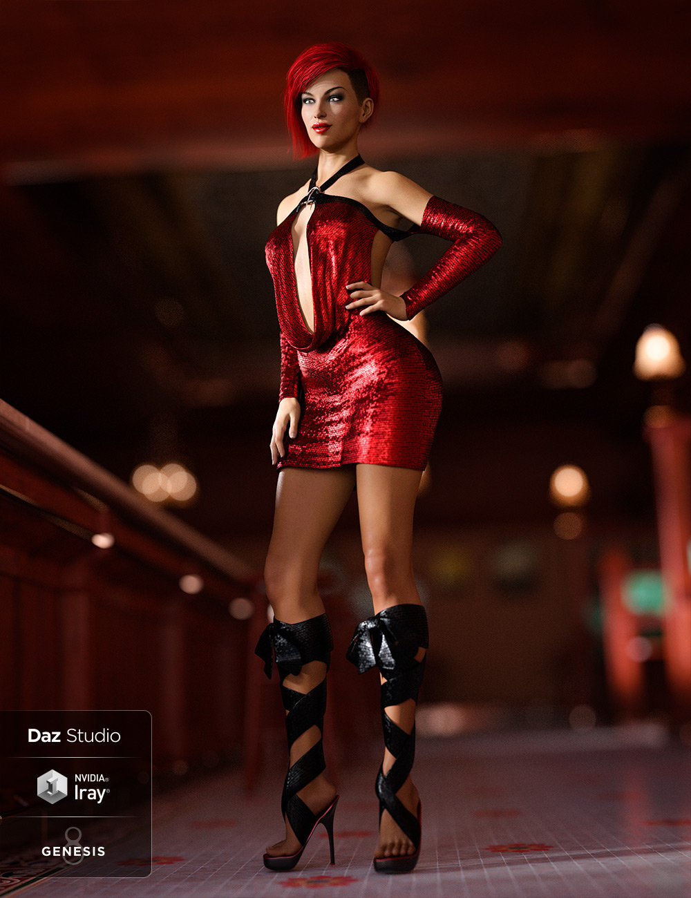 Slinky Dress for Genesis 8 Female(s) by: PoisenedLilySixus1 Media, 3D Models by Daz 3D