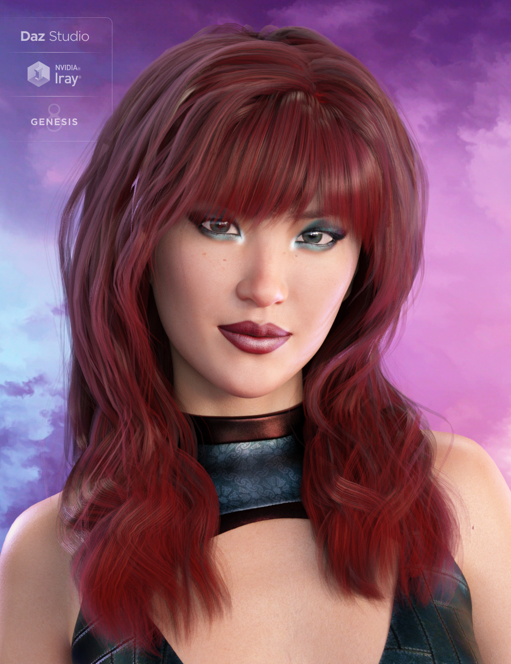 Layered Fringe Hair for Genesis 3 and 8 Female(s)