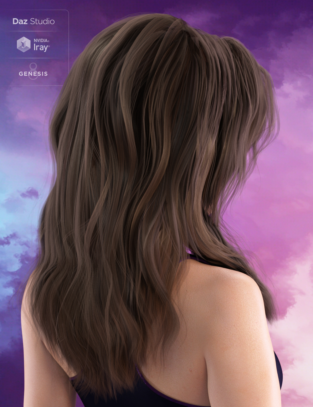 Layered Fringe Hair for Genesis 3 and 8 Female(s) by: 3DCelebrity, 3D Models by Daz 3D