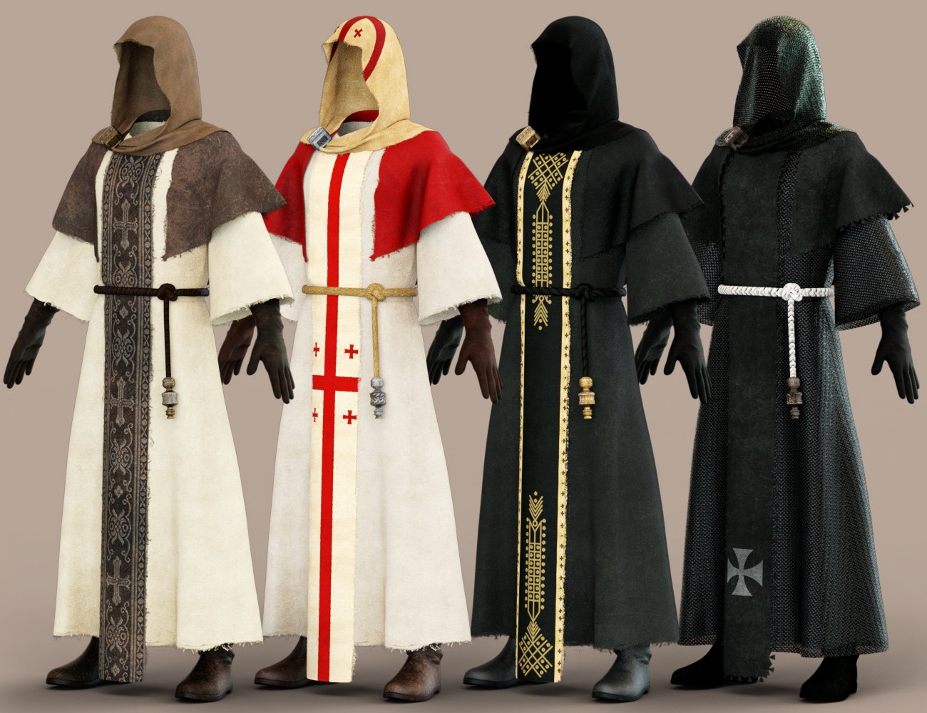 dForce Templar Outfit Textures by: Shox-Design, 3D Models by Daz 3D