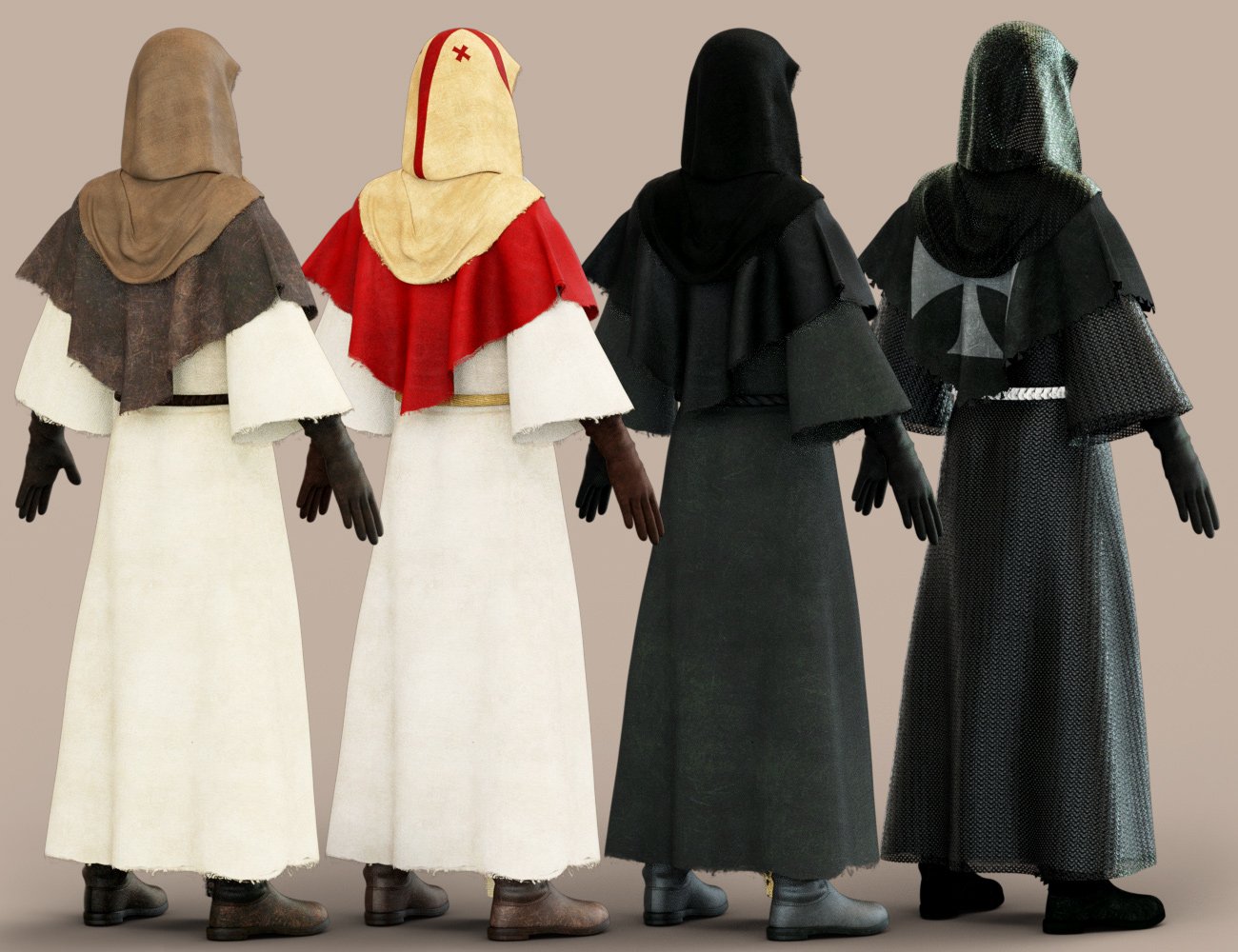 dForce Templar Outfit Textures by: Shox-Design, 3D Models by Daz 3D