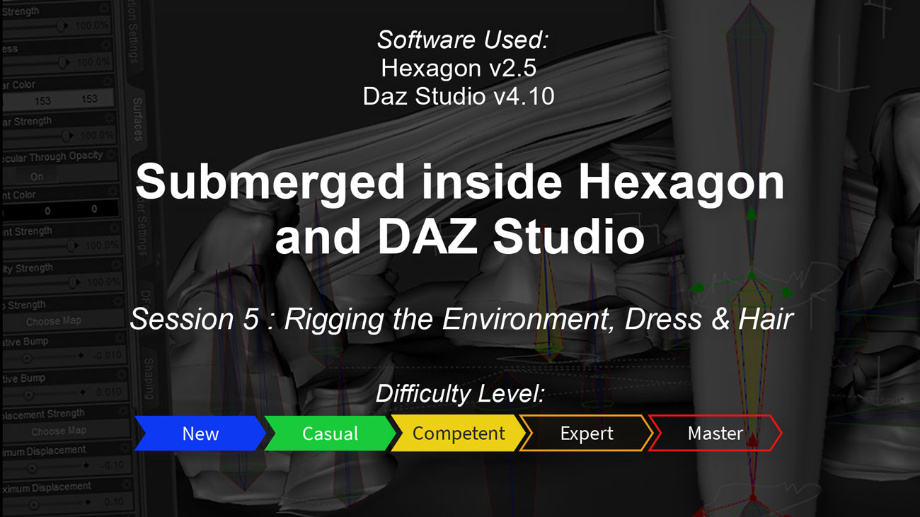Submerged inside Hexagon and Daz Studio - Part 5: Geografting and Rigging Aguja