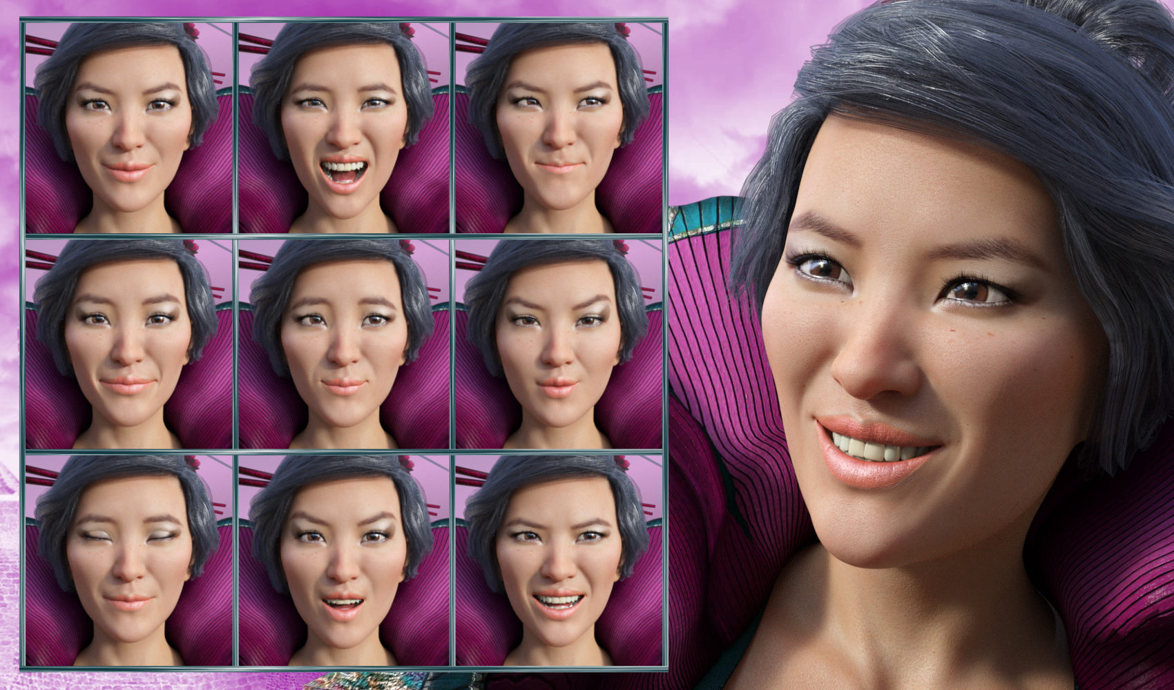 Brave Girl - Expressions for Genesis 8 Female and Mei Lin 8 Brave Girl - Expressions for Genesis 8 Female and Mei Lin 8 by: JWolf, 3D Models by Daz 3D