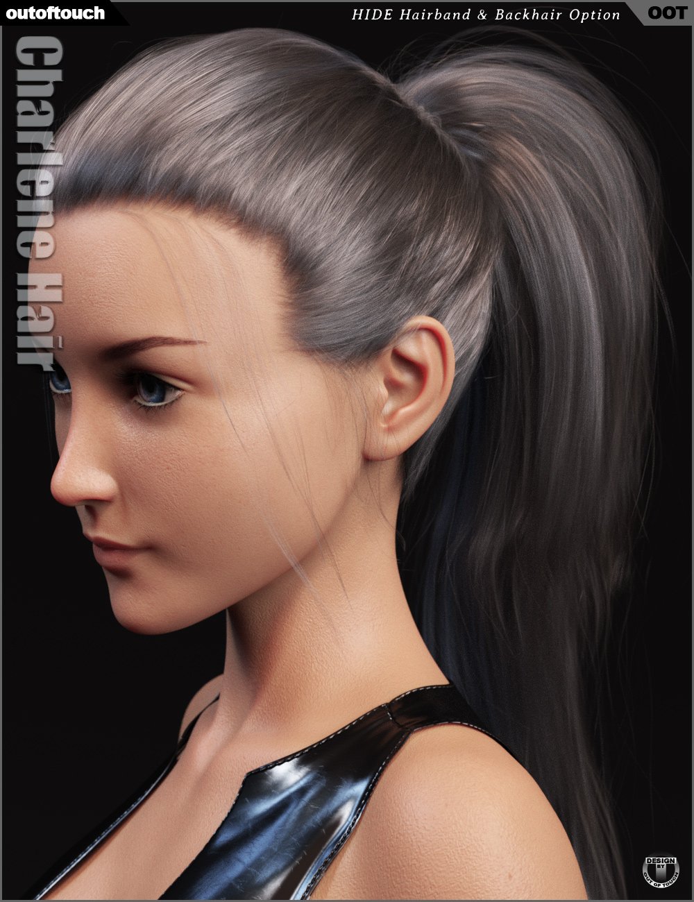 Charlene Hair for Genesis 3 and 8 Female(s) | Daz 3D