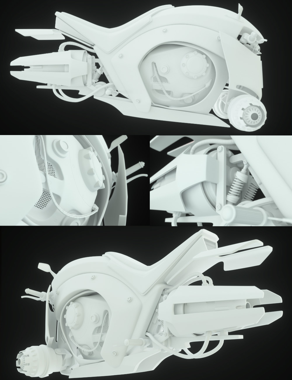 Yamaki Hover Bike by: Ravnheart, 3D Models by Daz 3D
