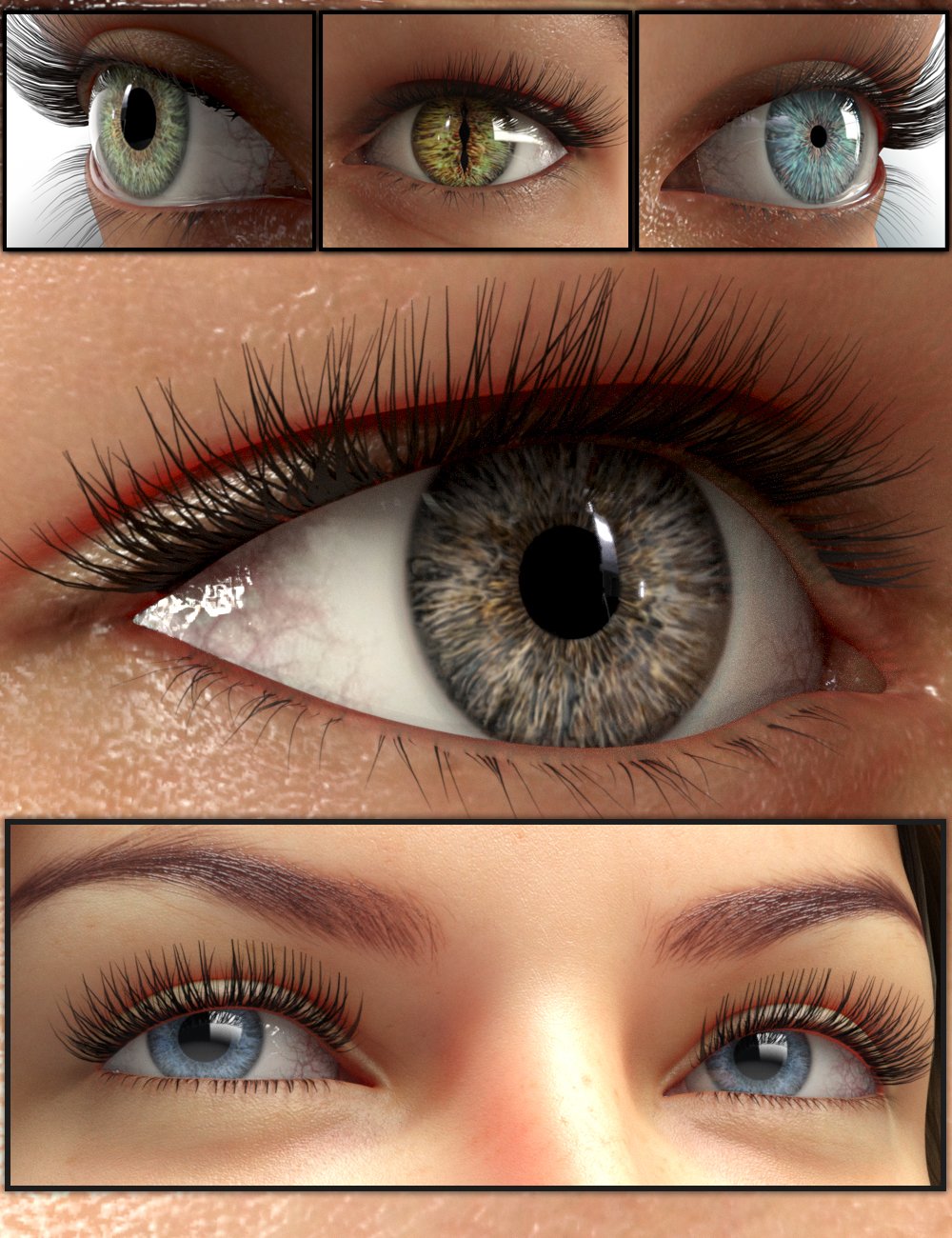 GP Character Eyes for Genesis 8 by: Groovy Patrol, 3D Models by Daz 3D