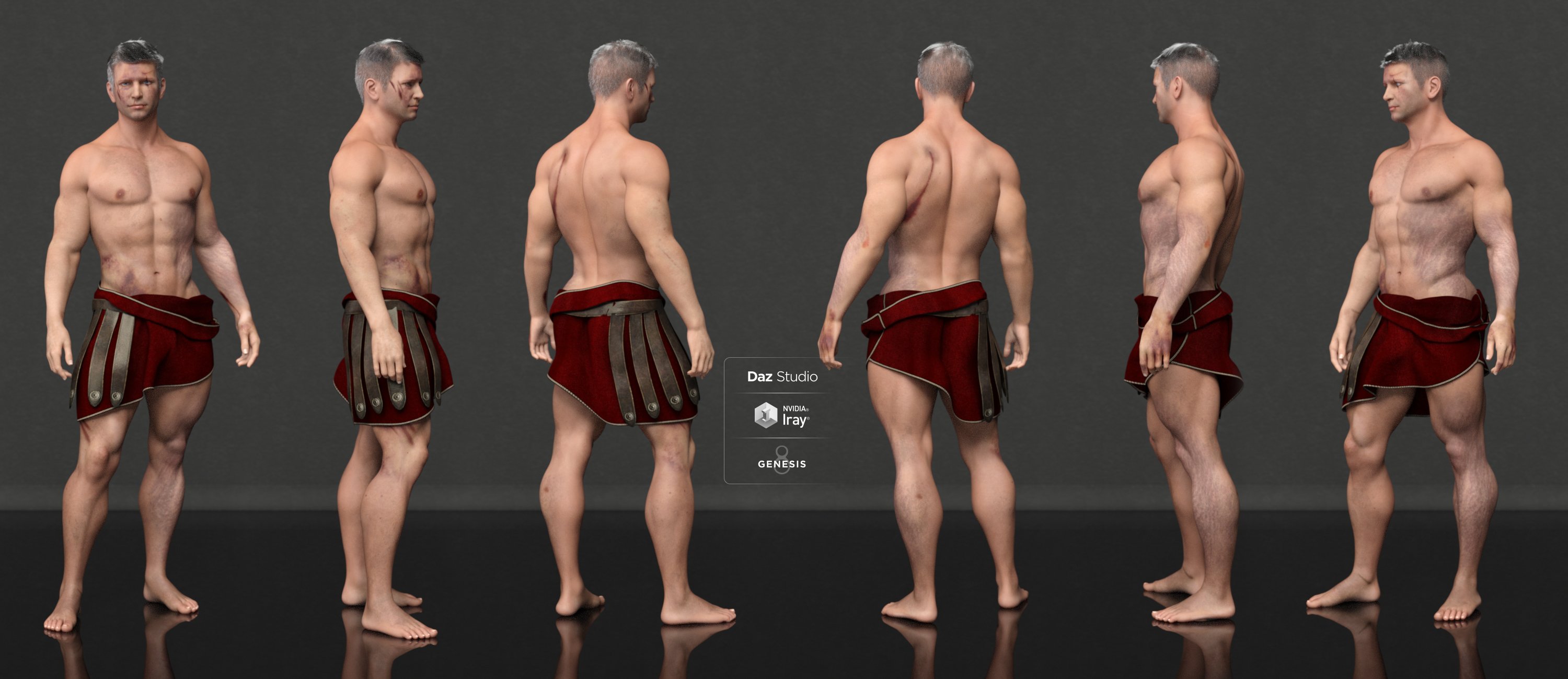 Trajan HD for Genesis 8 Male by: iSourceTextures, 3D Models by Daz 3D