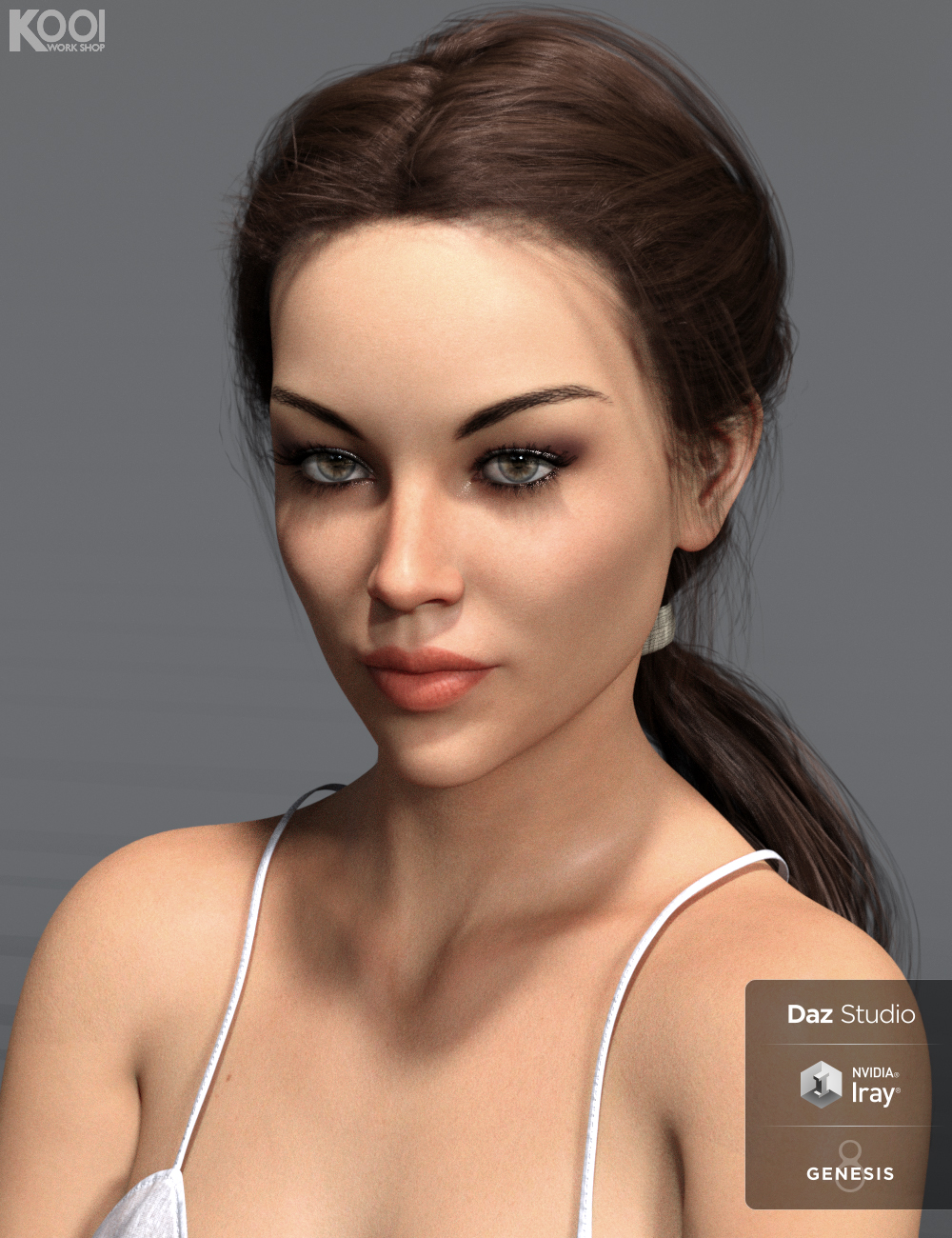Vicky Hair for Genesis 8 Female(s) by: Kool, 3D Models by Daz 3D