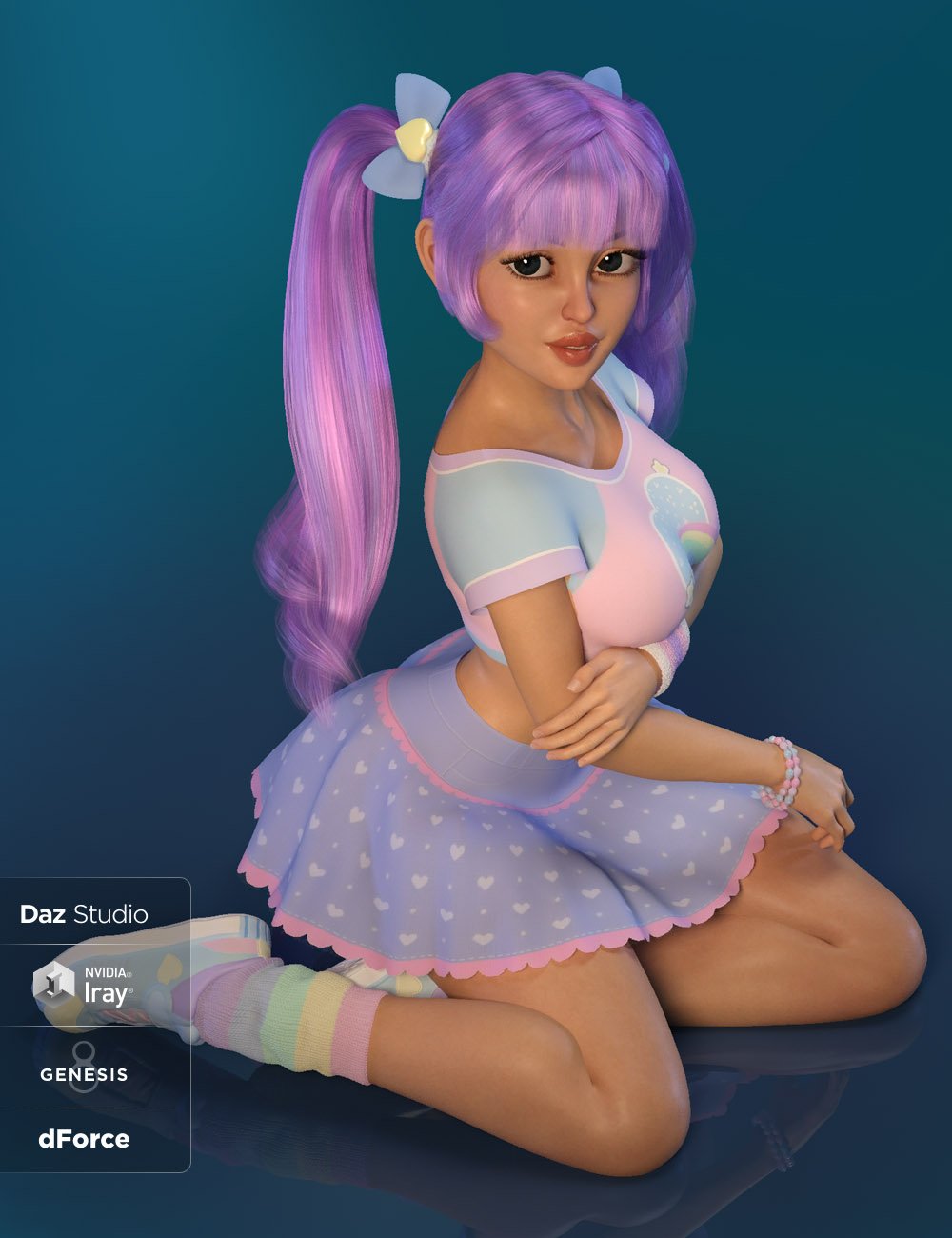Cutie Outfit for Genesis 8 Female(s) by: Lady Littlefox, 3D Models by Daz 3D