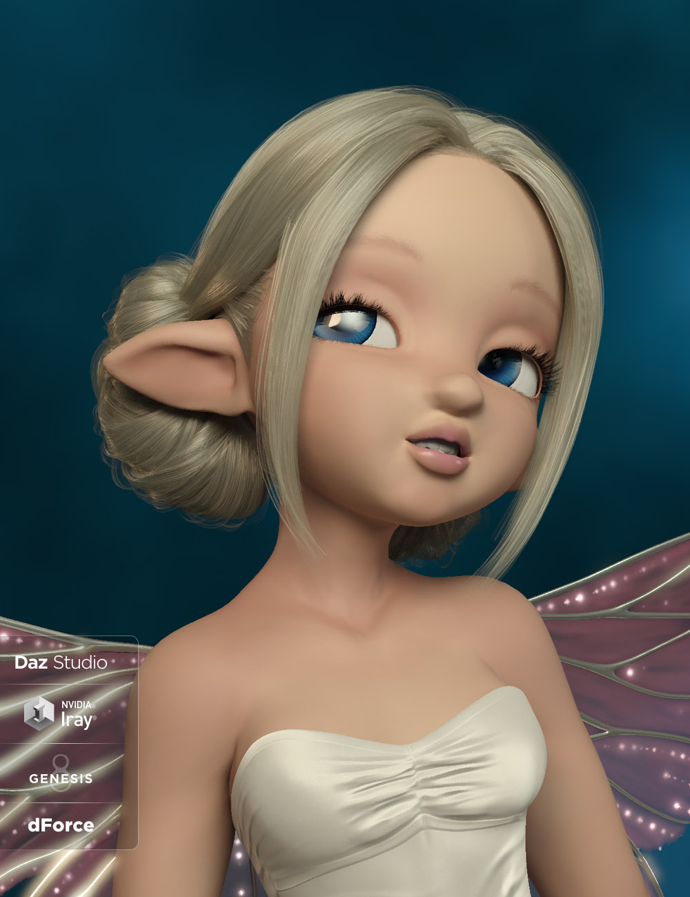 Skyla Hair for Genesis 3 and 8 Female(s) by: Lady Littlefox, 3D Models by Daz 3D