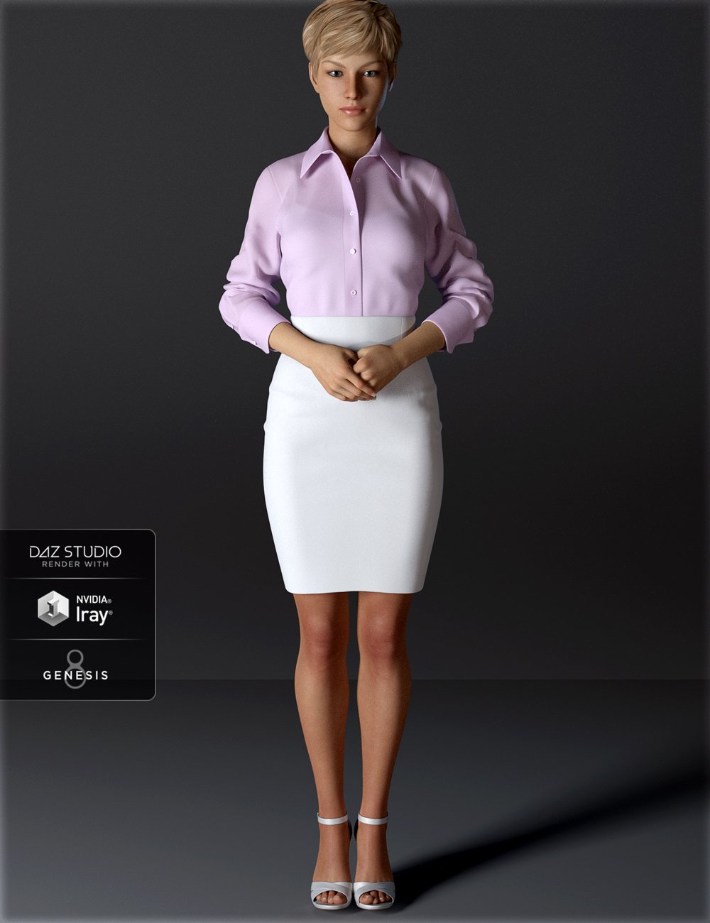 H&C dForce Office Outfit for Genesis 8 Female(s) by: IH Kang, 3D Models by Daz 3D