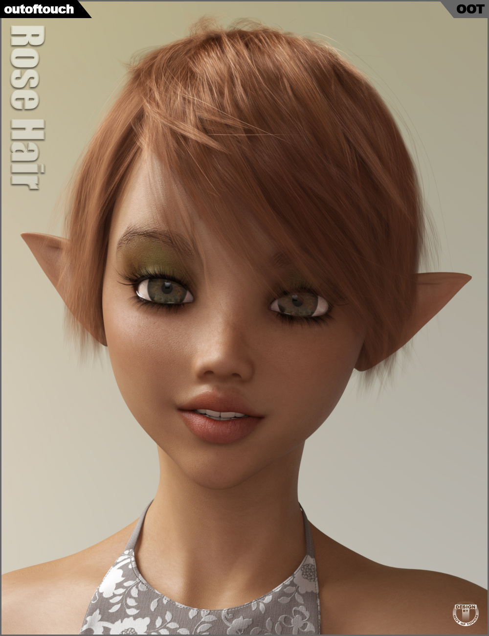 Rose Hair for Genesis 3 and 8 Female(s) by: outoftouch, 3D Models by Daz 3D