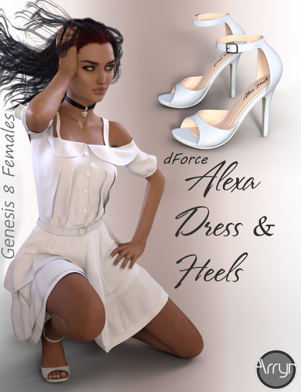 dForce Alexa Outfit for Genesis 8 Female(s) by: OnnelArryn, 3D Models by Daz 3D