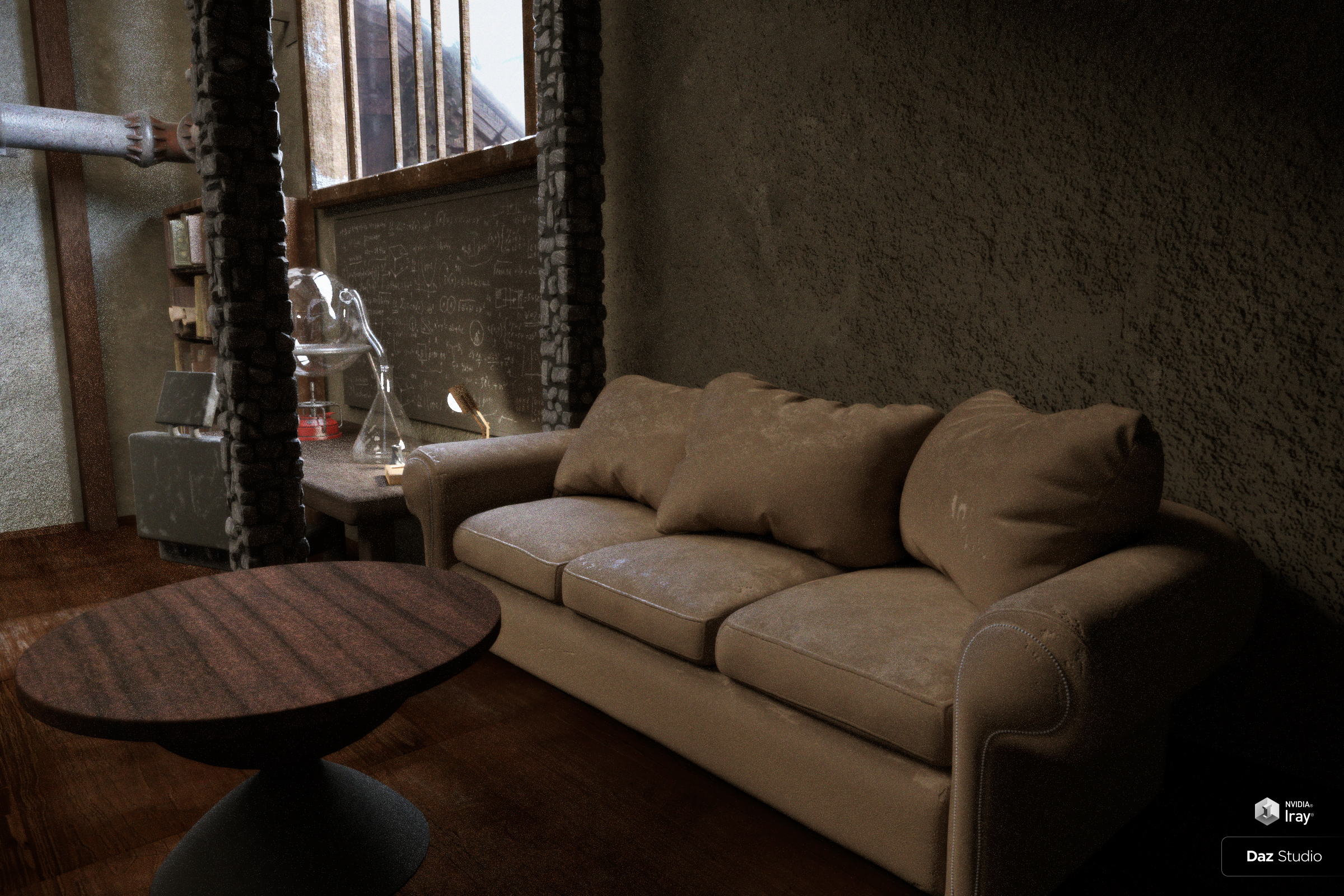 Worn Eclectic Interior by: Neikdian, 3D Models by Daz 3D