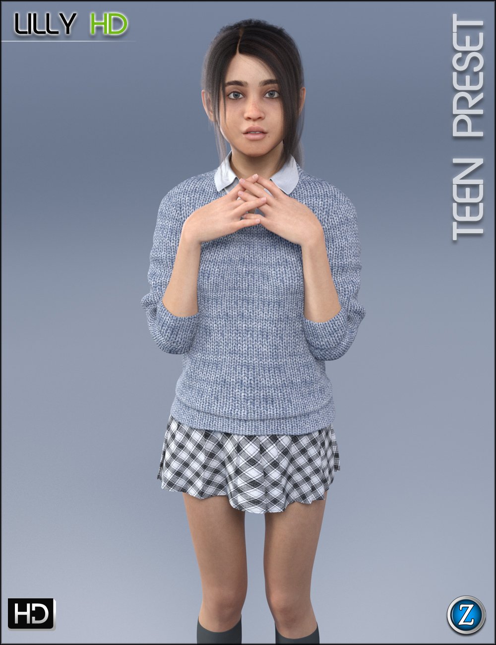 Lilly HD for Genesis 3 & 8 Female(s) by: Zev0, 3D Models by Daz 3D