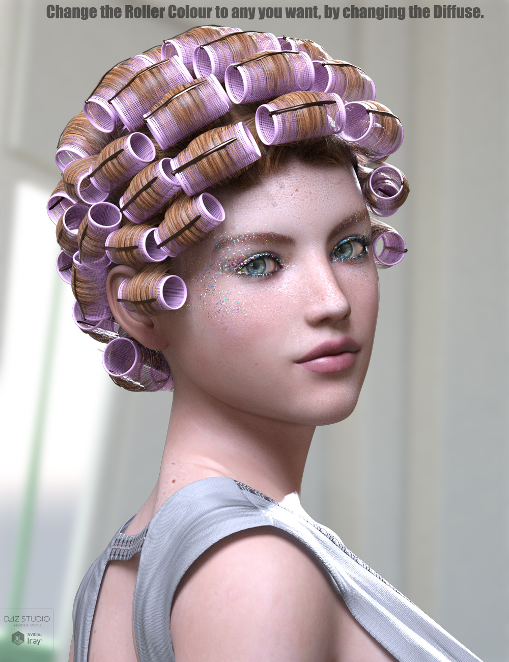 Curler Hair for Genesis 8 Female(s) | Daz 3D