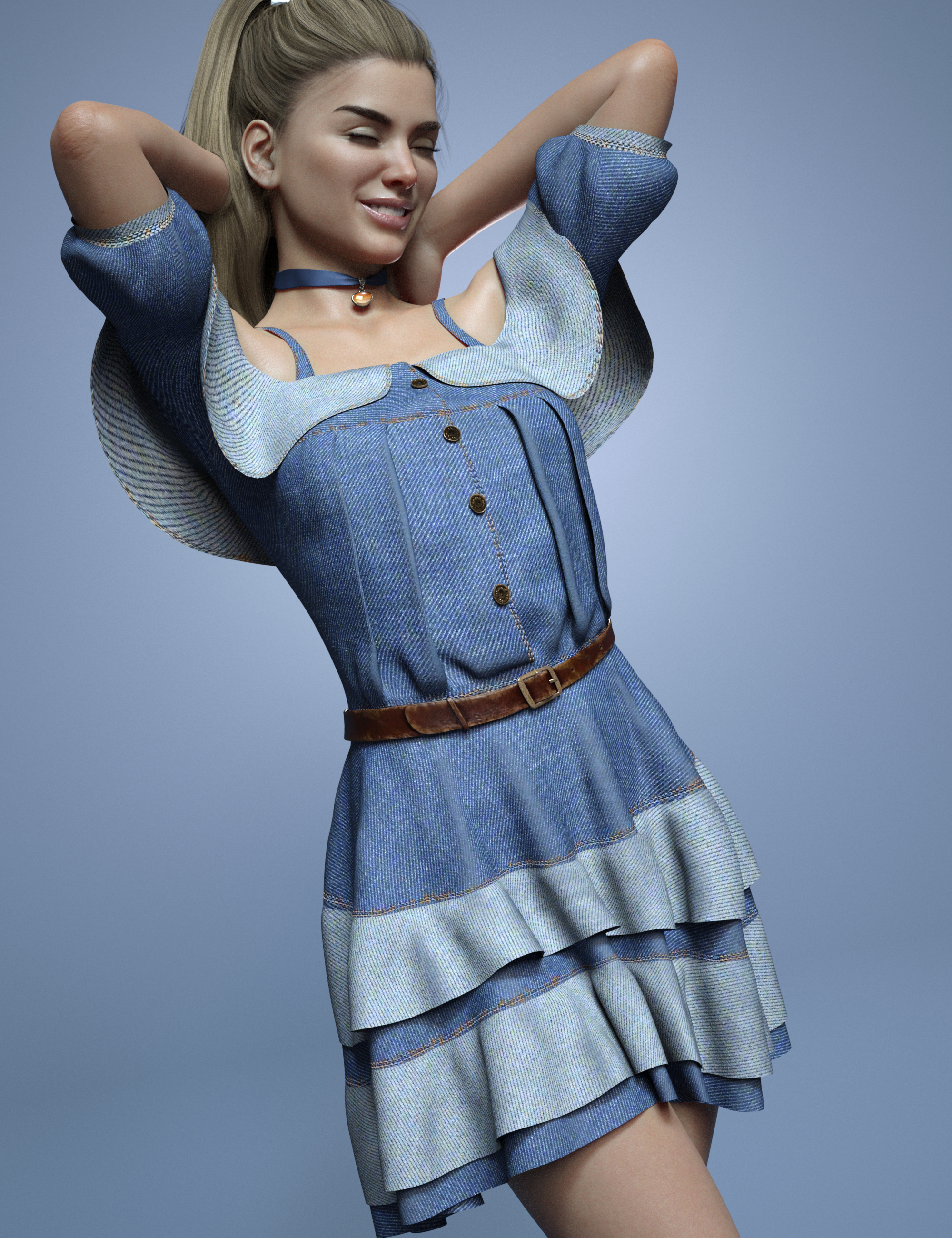 dForce Alexa Outfit Textures by: Moonscape Graphics, 3D Models by Daz 3D