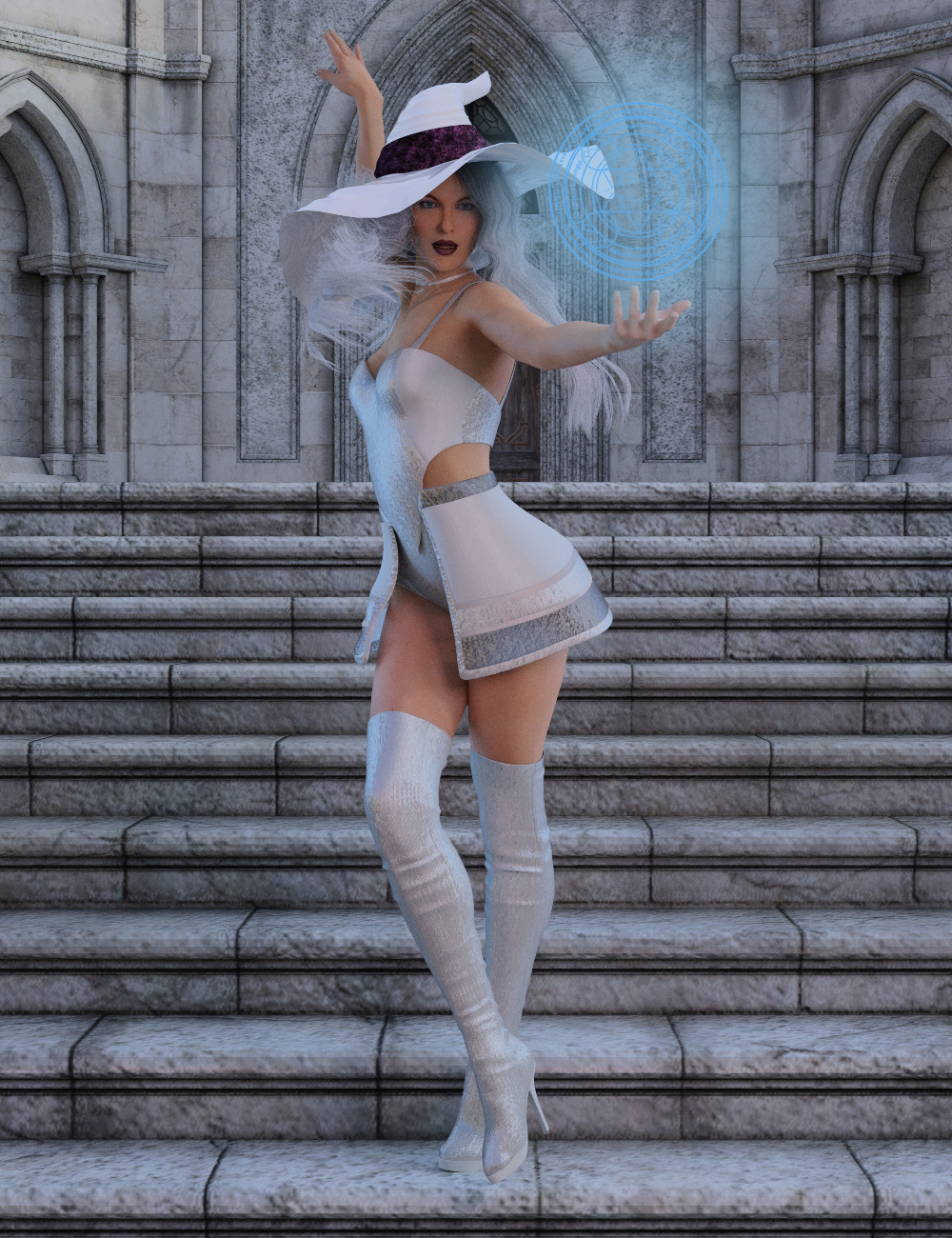 White Witch Poses for Genesis 8 Female by: Ensary, 3D Models by Daz 3D