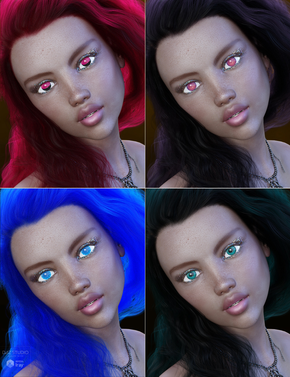 Dark Anime Eyes & Lashes for Genesis 8 Female(s) by: ForbiddenWhispers, 3D Models by Daz 3D
