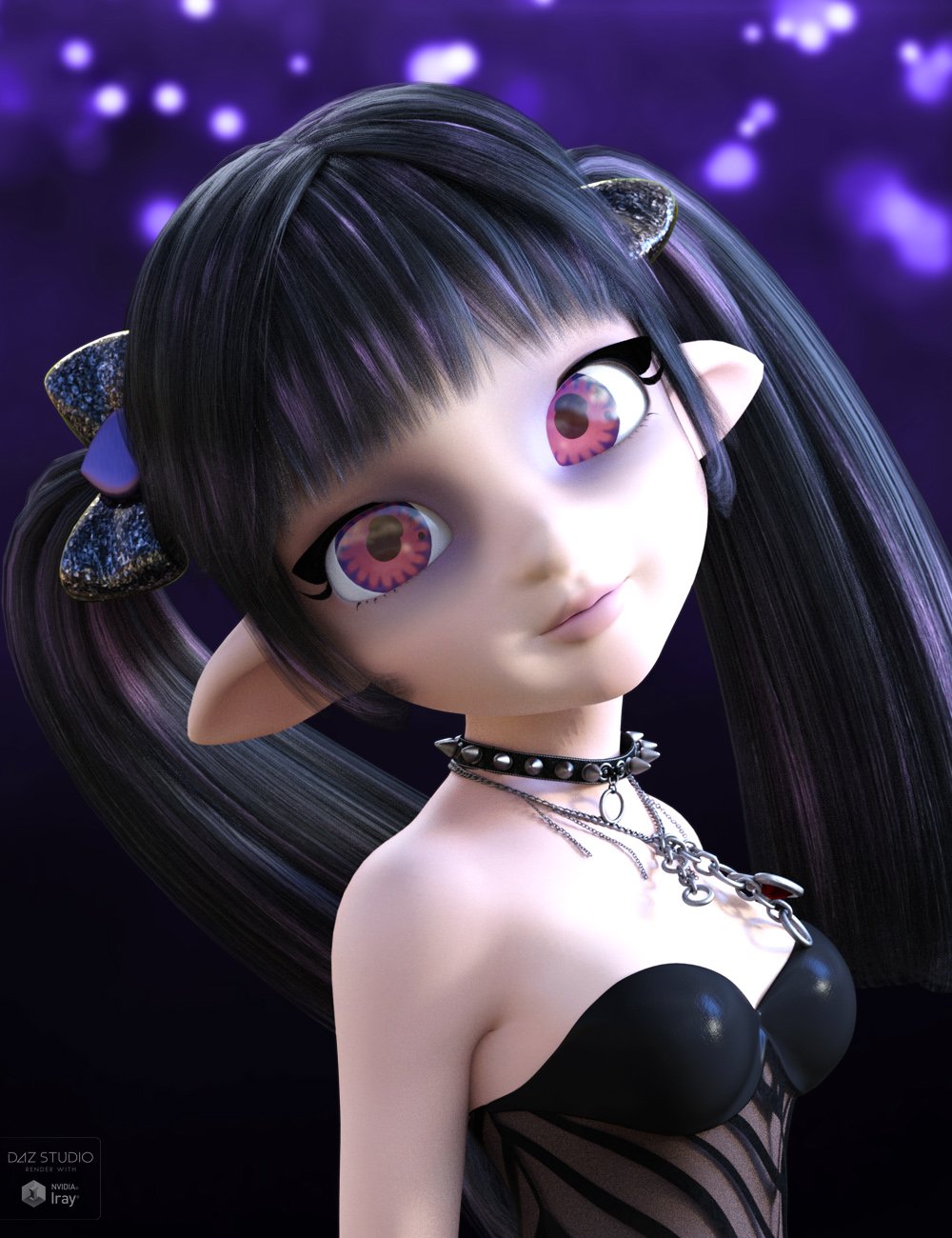 Dark Anime Eyes & Lashes for Genesis 8 Female(s) by: ForbiddenWhispers, 3D Models by Daz 3D