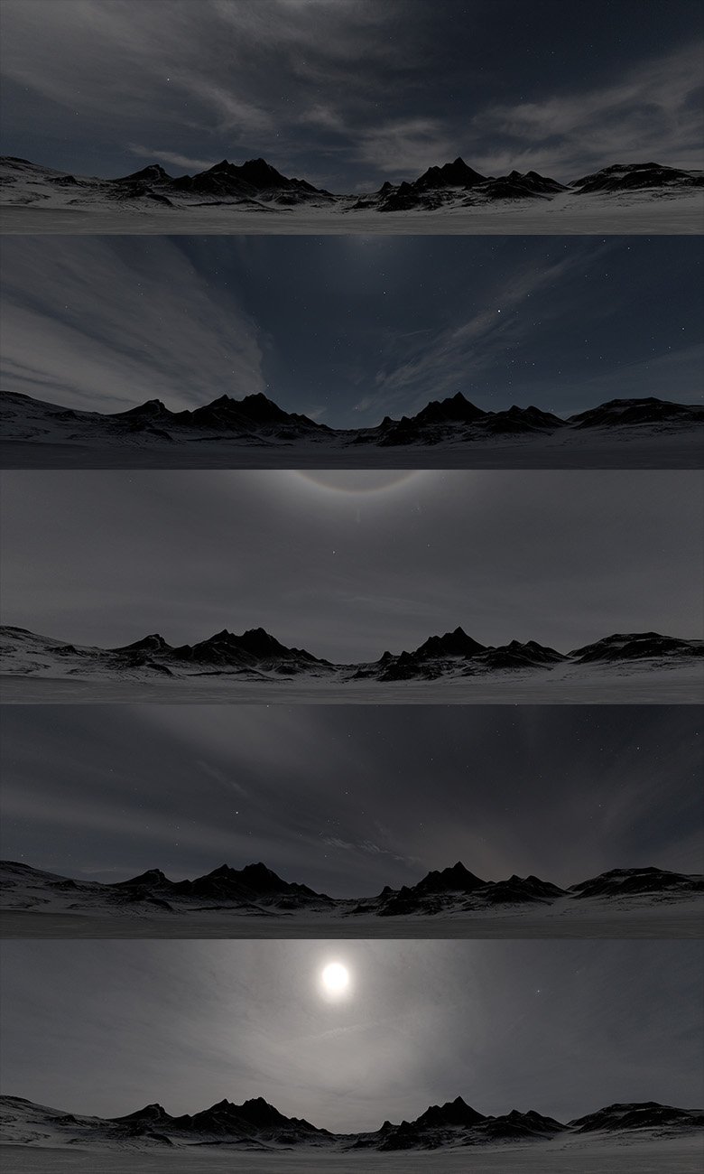 Orestes Iray HDRI Skydomes - Winter Moon | Daz 3D