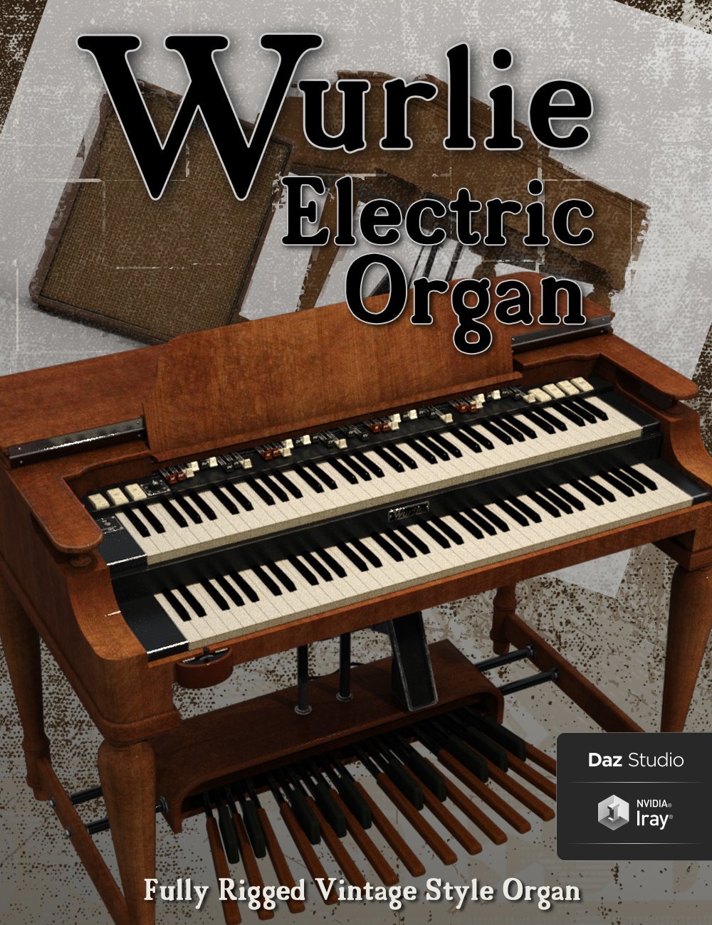 Wurlie Electric Organ by: Td3d, 3D Models by Daz 3D