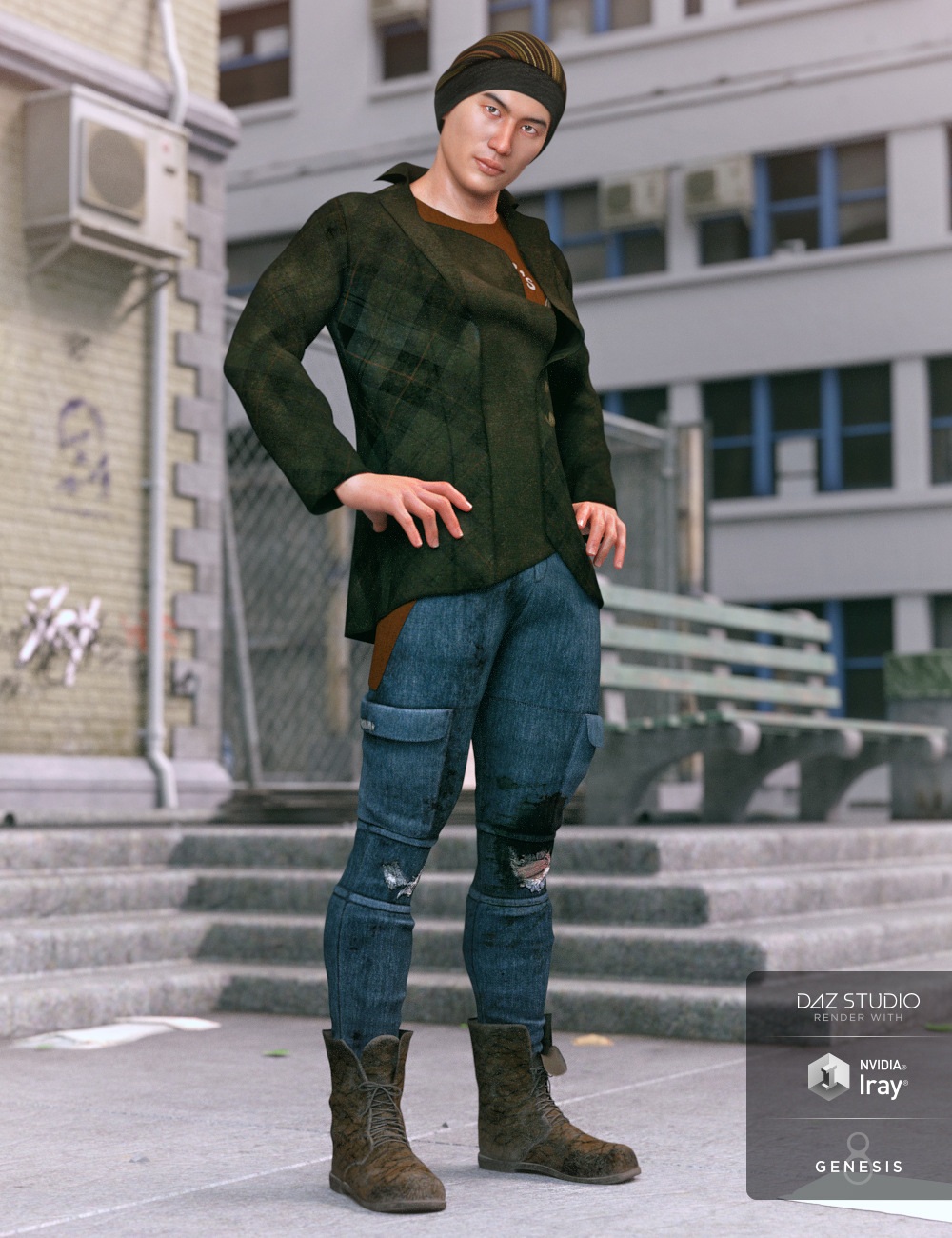 dForce Hot Shot Outfit for Genesis 8 Male(s) by: Nikisatez, 3D Models by Daz 3D