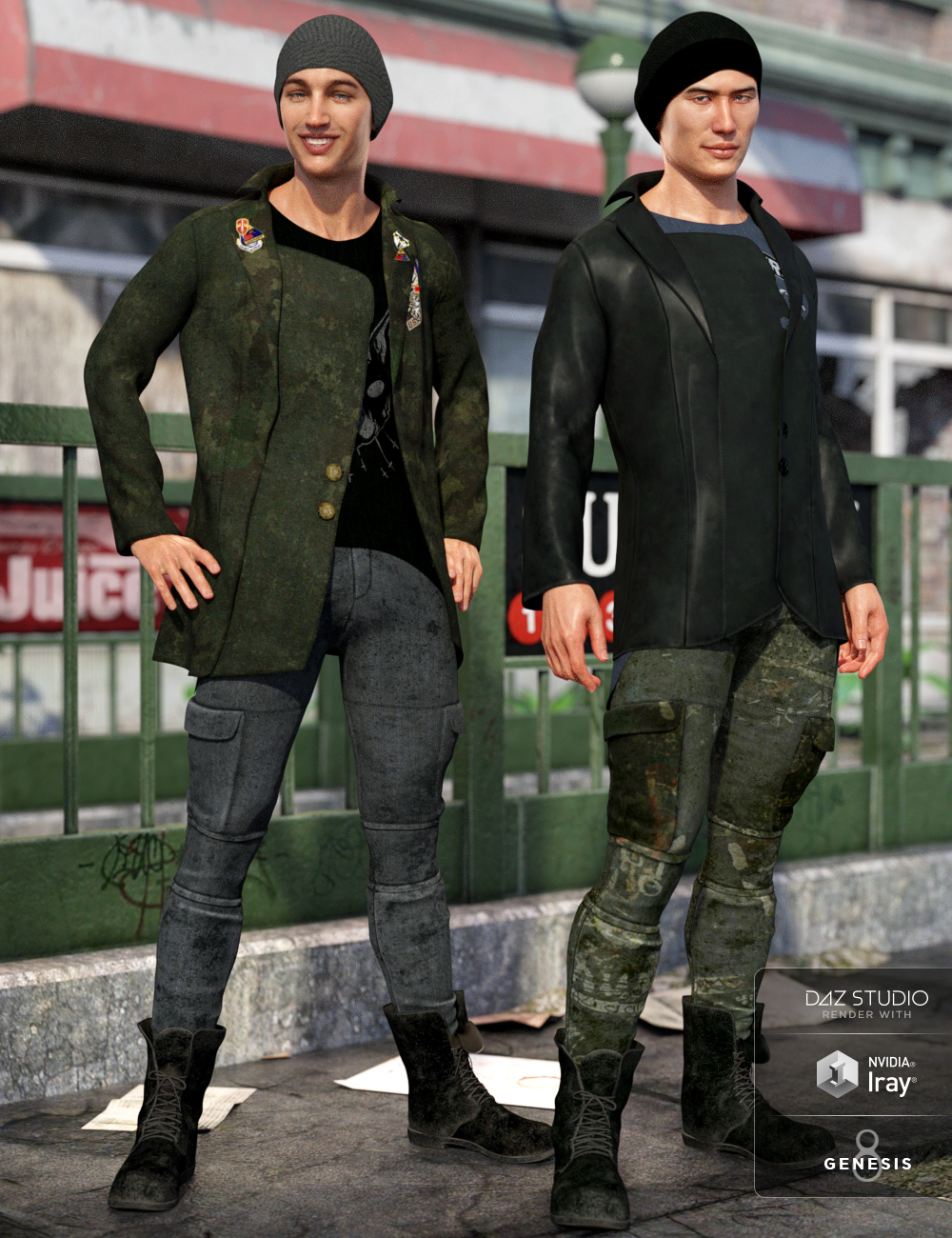 dForce Hot Shot Outfit Textures by: Anna Benjamin, 3D Models by Daz 3D
