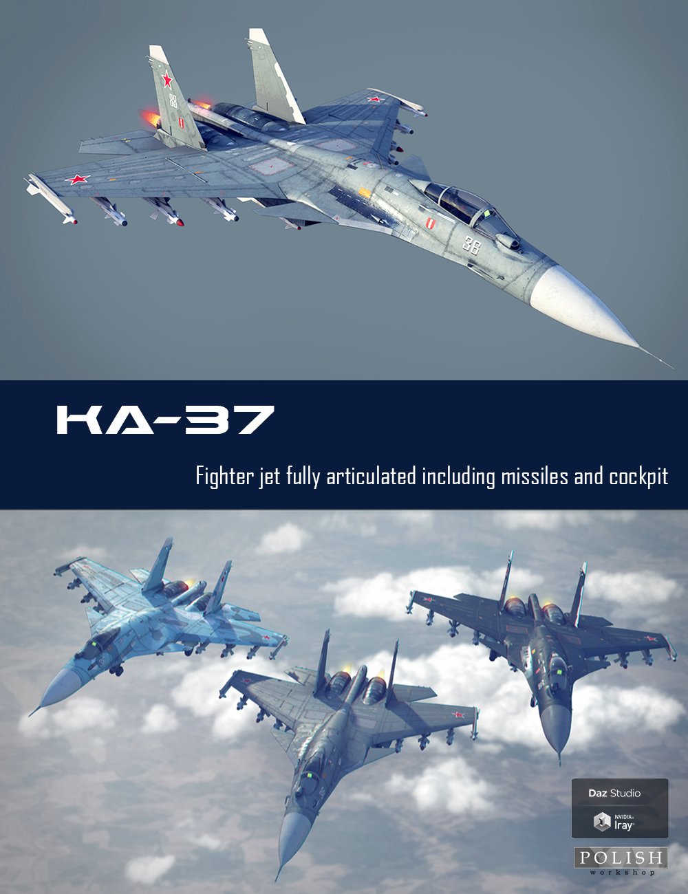 KA-37 Fighter Jet by: Polish, 3D Models by Daz 3D