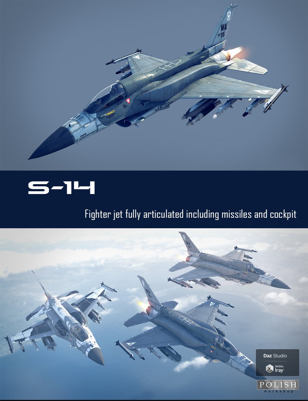 S-14 Fighter Jet by: Polish, 3D Models by Daz 3D